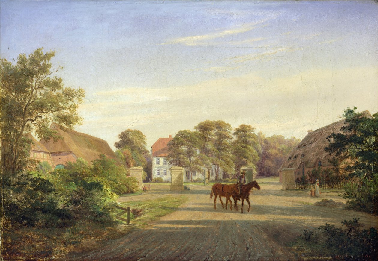 Gut Grabau, niedaleko Oldesloe, 1841 autorstwa Johann Georg Haeselich