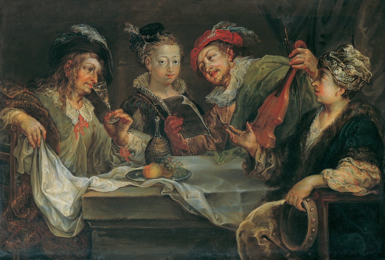 zabawa po posiłku autorstwa Johann Georg Platzer