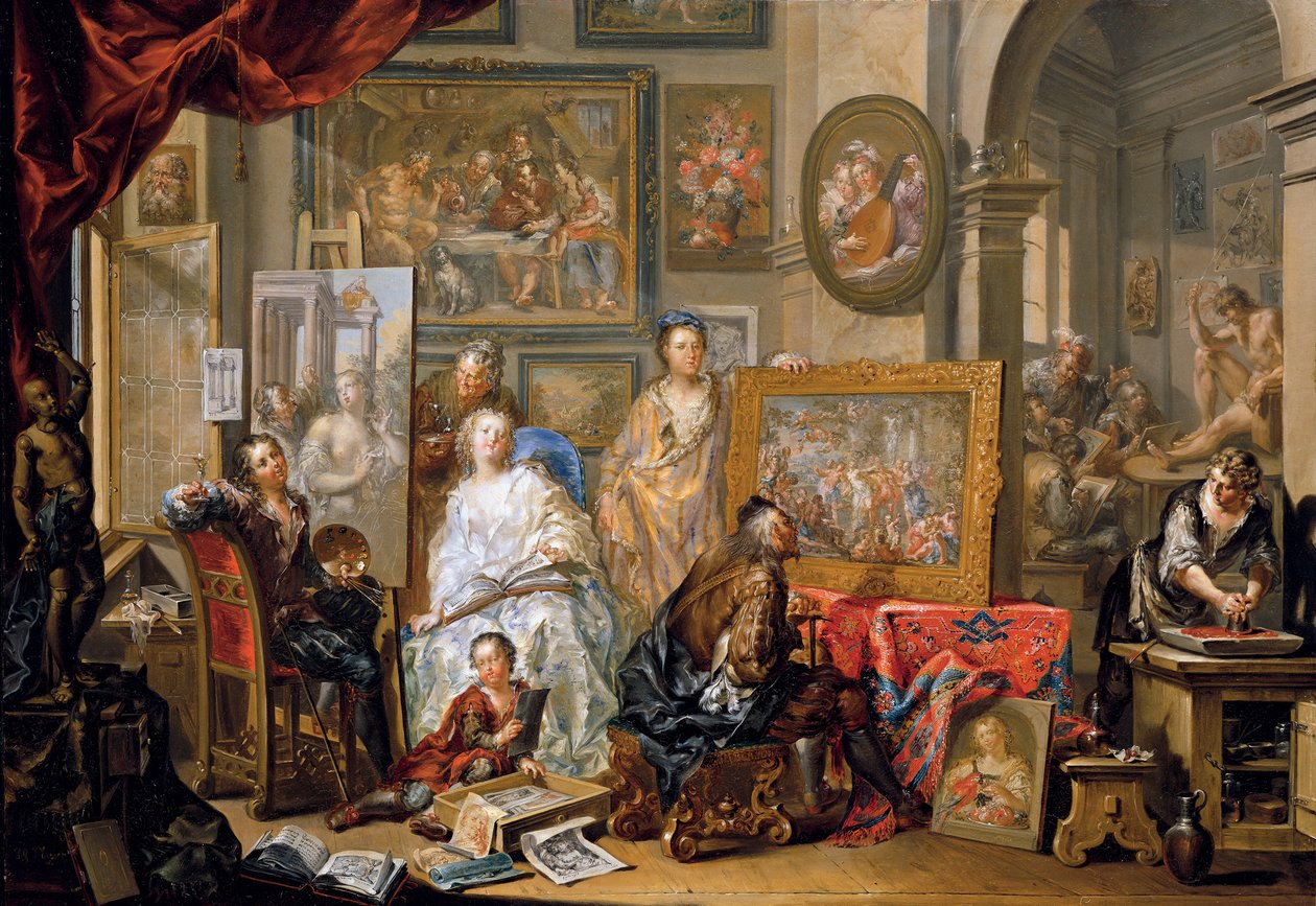 Pracownia malarza autorstwa Johann Georg Platzer