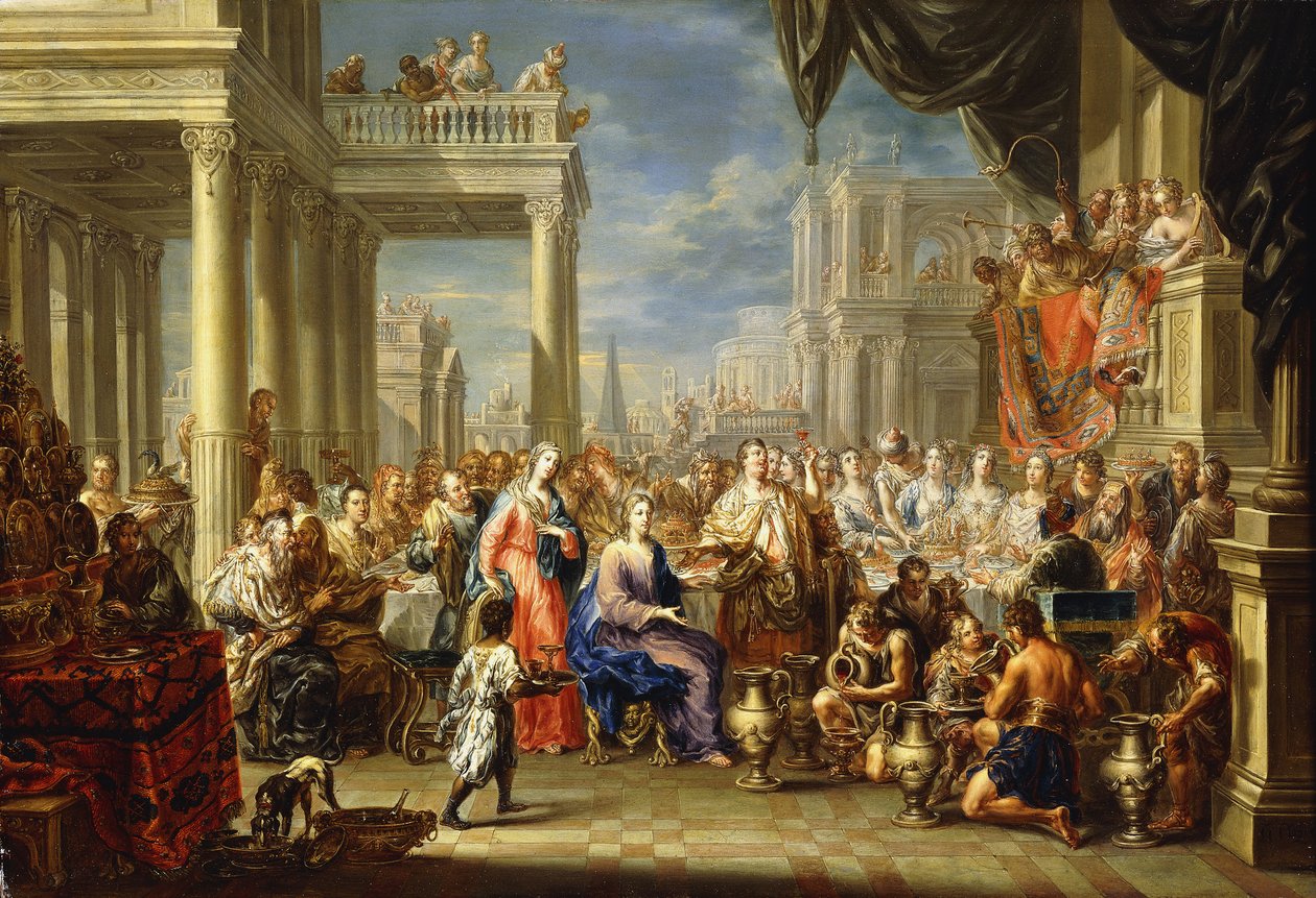 Małżeństwo w Kanie, autorstwa Johann Georg Platzer