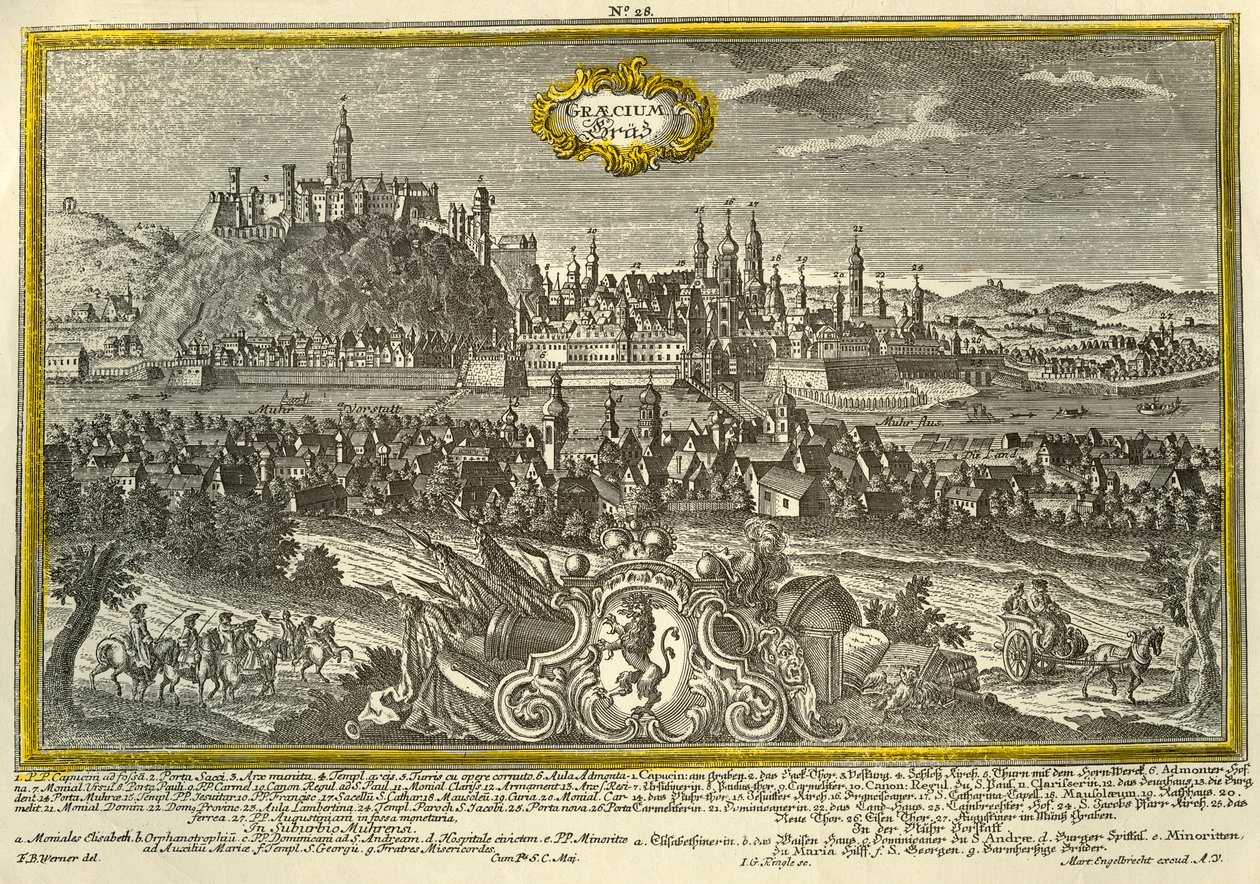 Graz, ok. 1740. autorstwa Johann Georg Ringlin