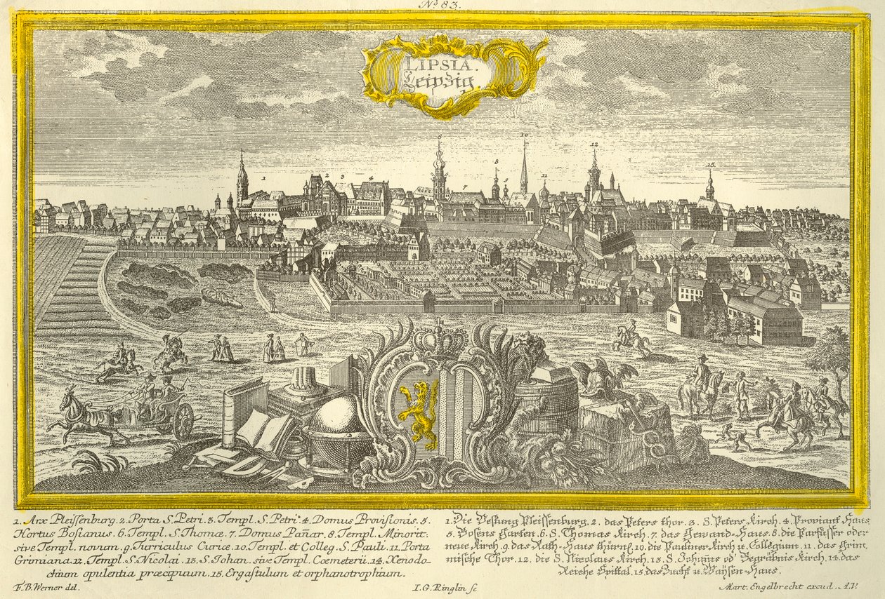 Lipsk, ok. 1740. autorstwa Johann Georg Ringlin