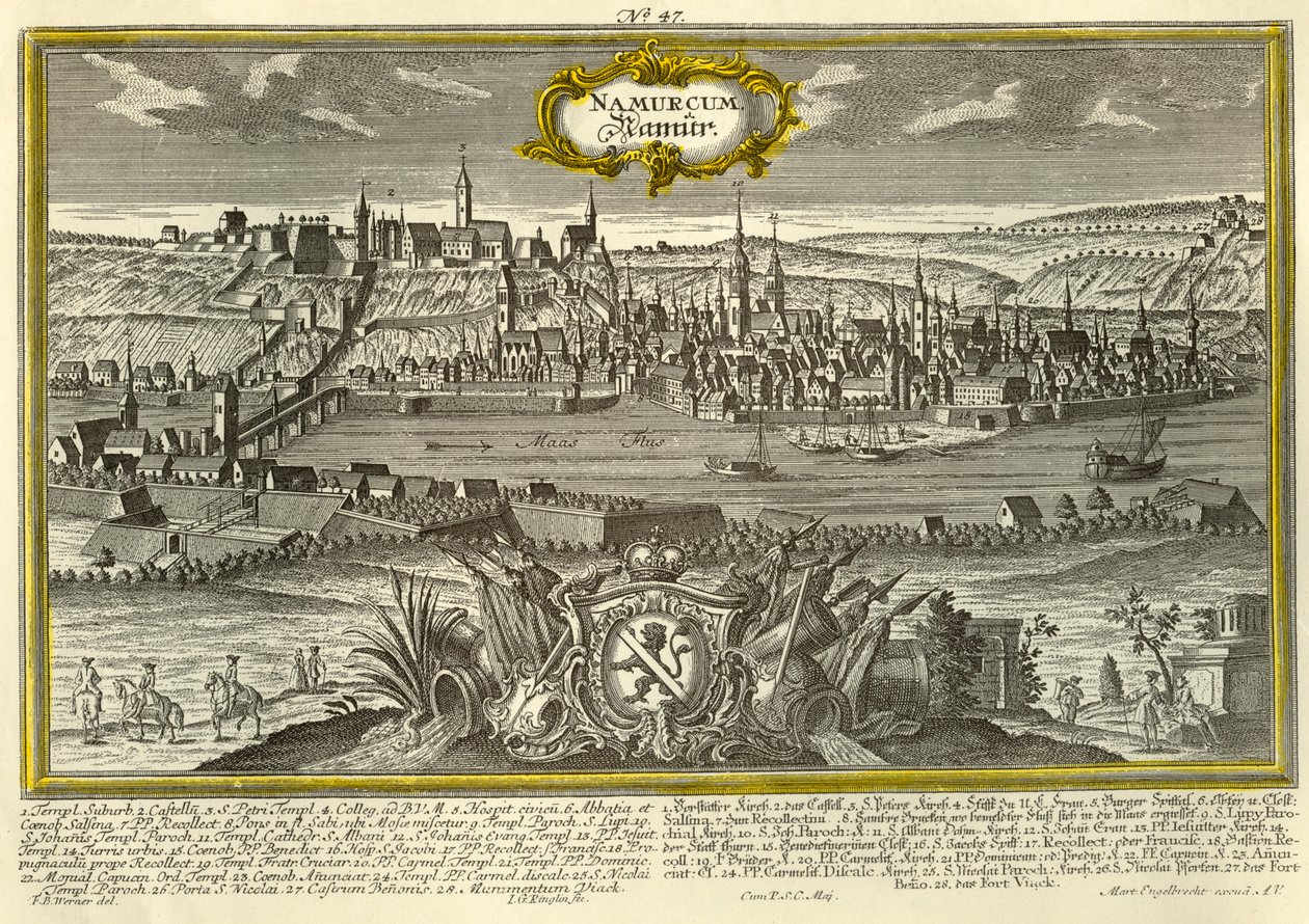 Namur, ok. 1740. autorstwa Johann Georg Ringlin