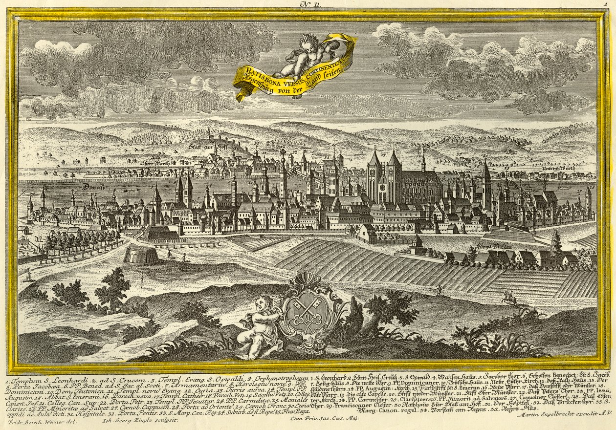 Ratyzbona, ok. 1740. autorstwa Johann Georg Ringlin