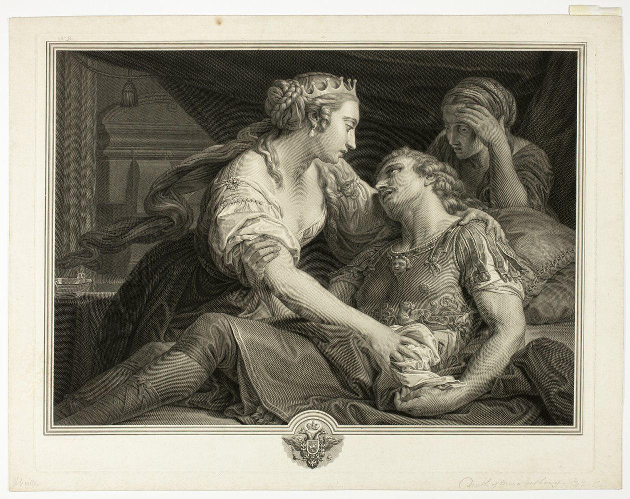Śmierć Marka Antoniusza autorstwa Johann Georg Wille