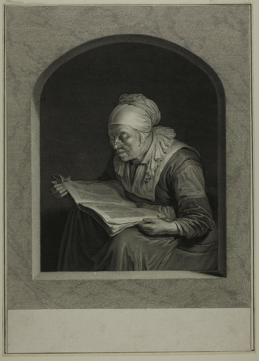 La Liseuse (Kobieta czytająca) autorstwa Johann Georg Wille