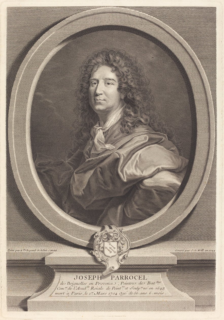 Józef Parrocel autorstwa Johann Georg Wille after Hyacinthe Rigaud