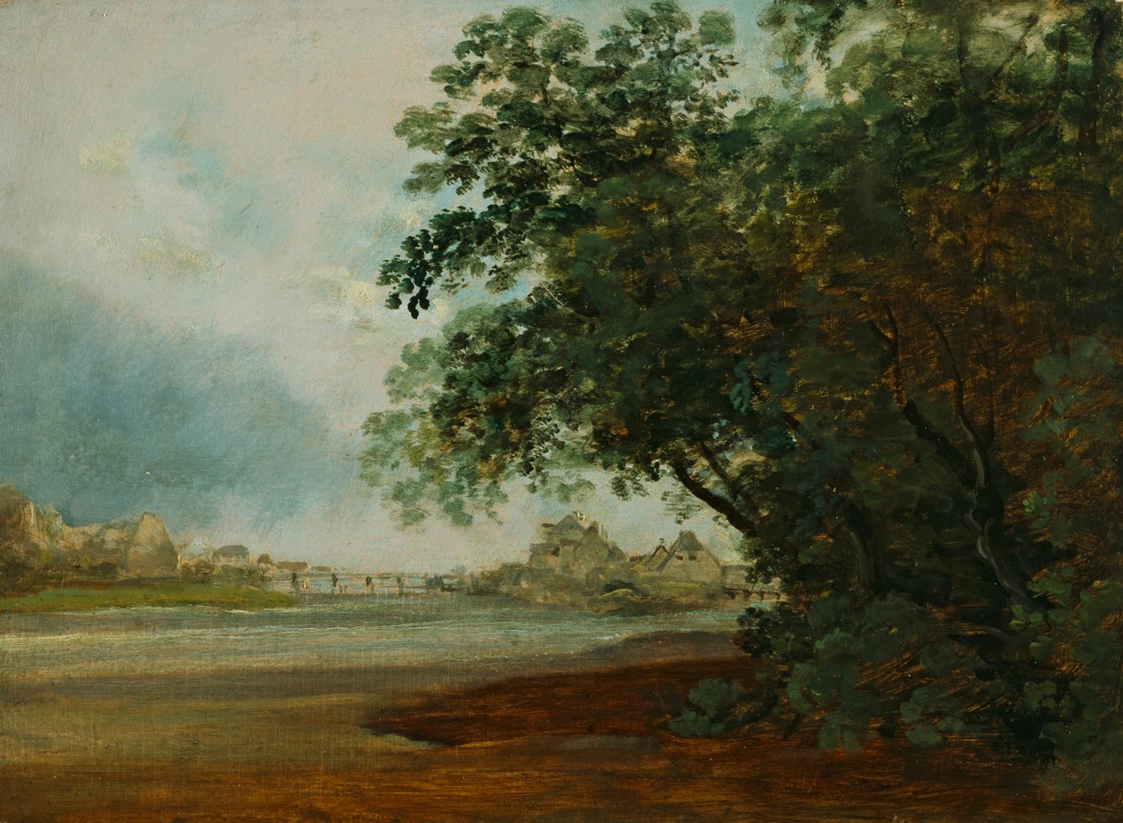 Isar mit Praterinsel autorstwa Johann Georg von Dillis