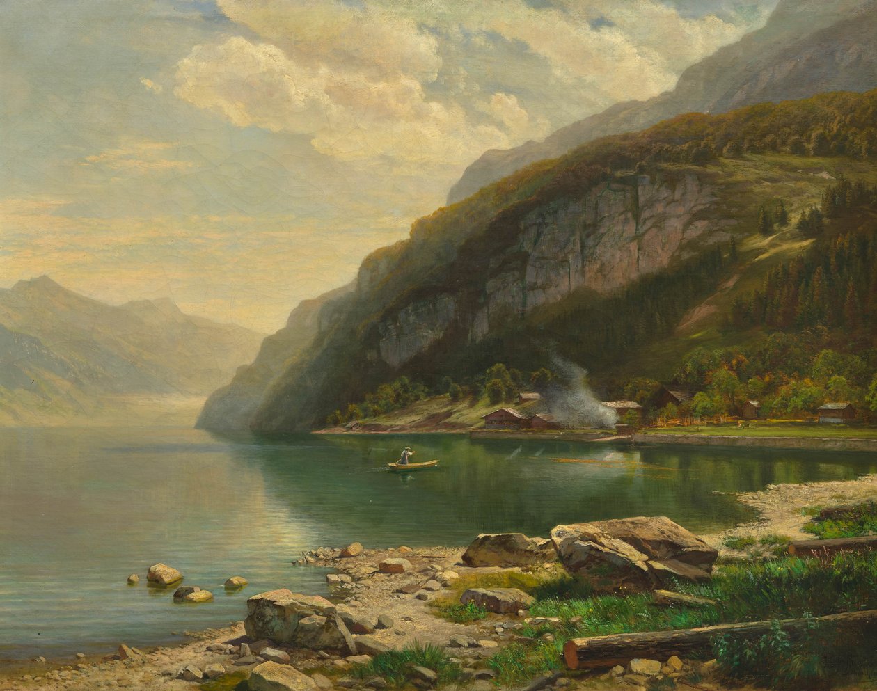 Johann Gottfried Steffan nad jeziorem Brienz c1883 autorstwa Johann Gottfried Steffan