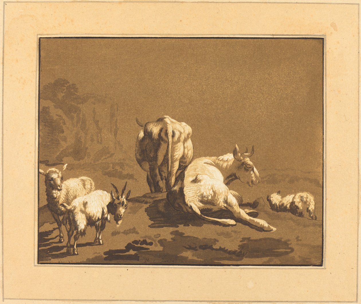 Krowy autorstwa Johann Gottlieb Prestel after Joseph Wagner