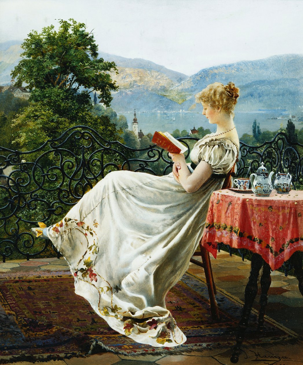 Na tarasie, autorstwa Johann Hamza