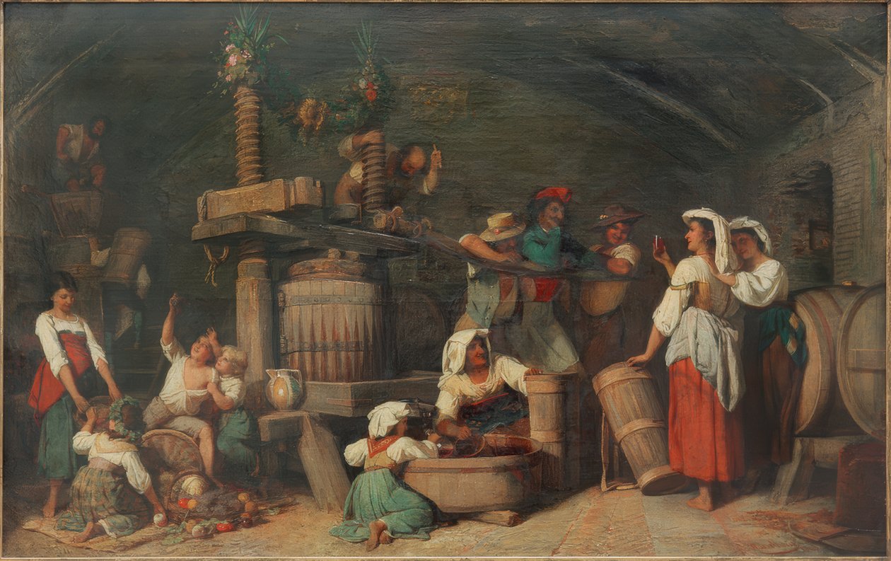 Rzymska prasa do wina autorstwa Johann Heinrich Hasselhorst