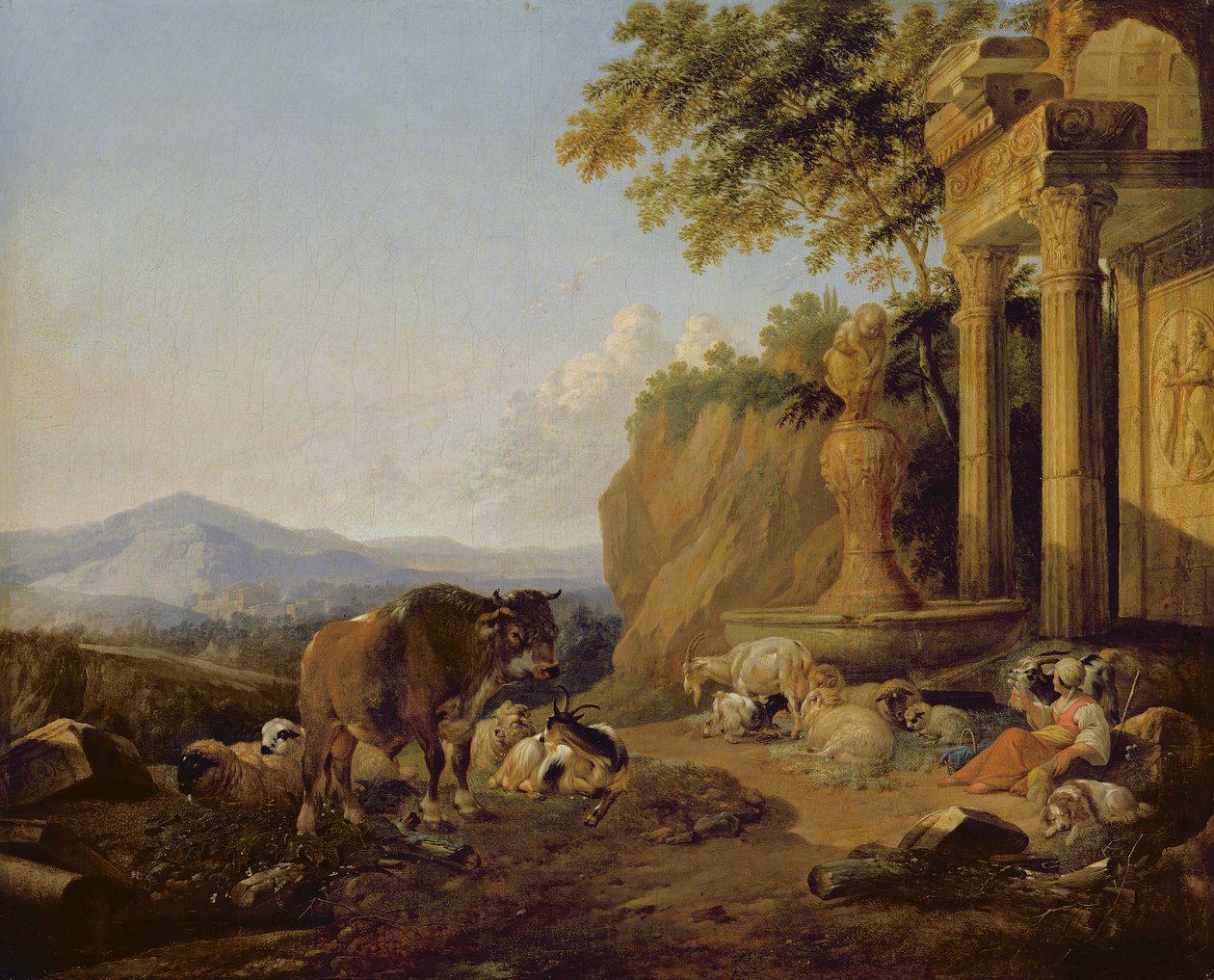 Krajobraz z ruinami, 1670 autorstwa Johann Heinrich Roos