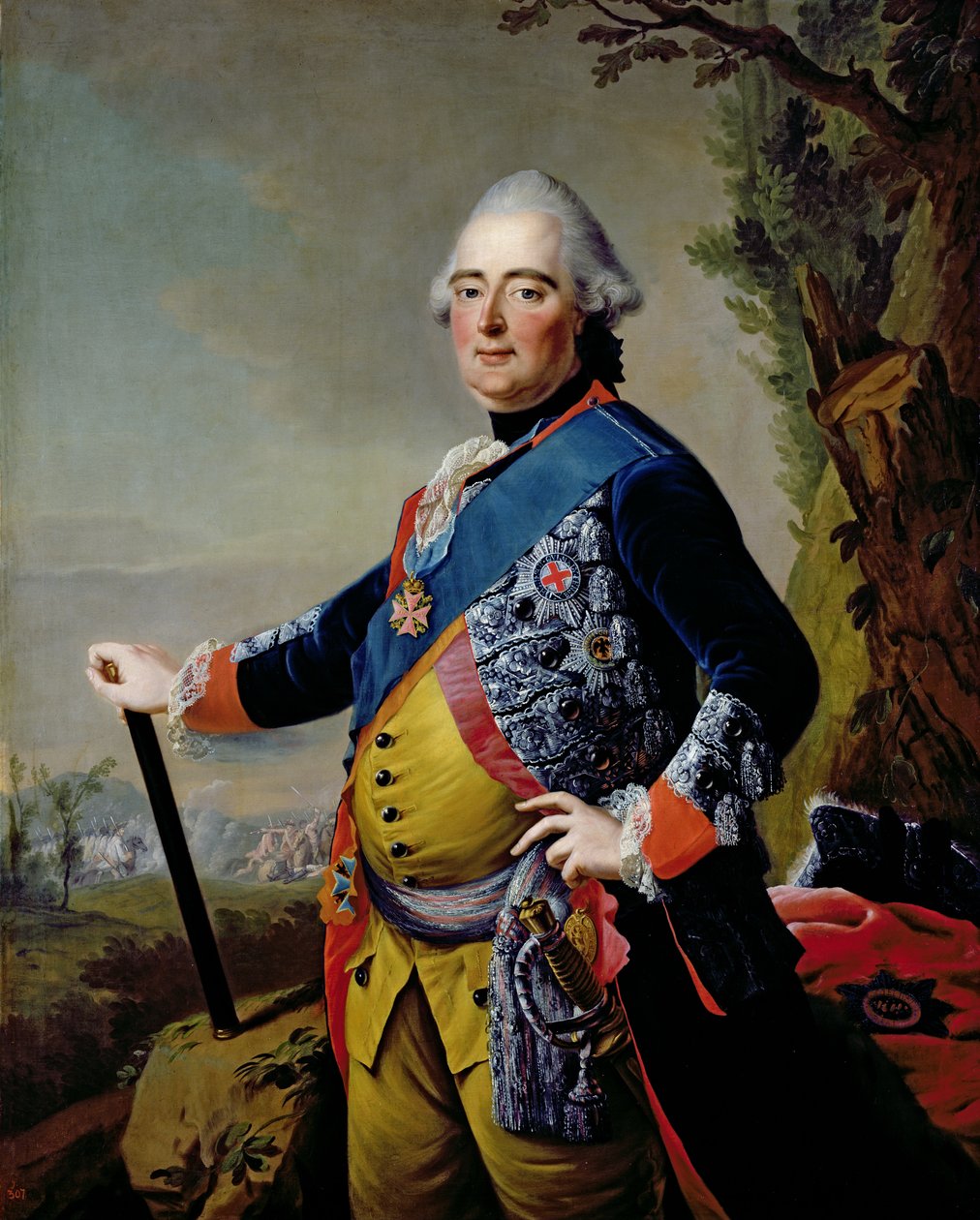 Fryderyk II, Landgraf Hessen-Kassel, c.1773 autorstwa Johann Heinrich Tischbein