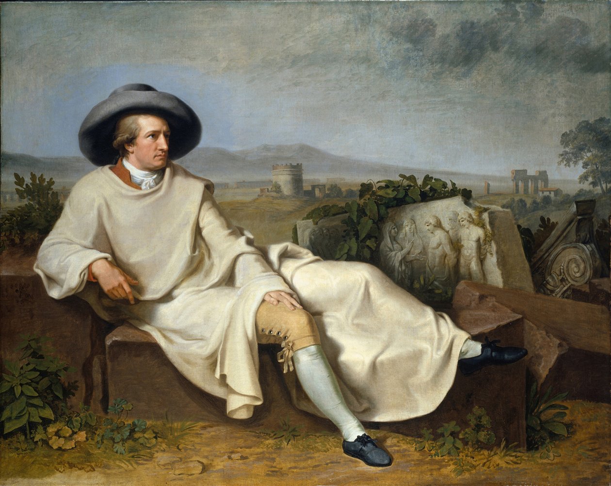 Goethe w Kampanii, 1787 autorstwa Johann Heinrich Wilhelm Tischbein