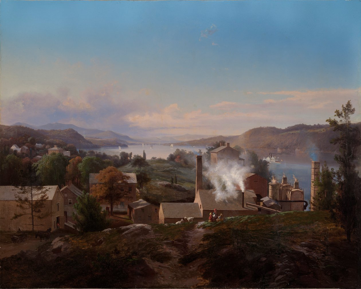 Huta żelaza w Poughkeepsie (Bech autorstwa Johann Herman Carmiencke