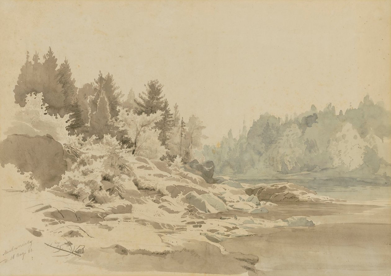 Rzeka Montmorency, Quebec autorstwa Johann Hermann Carmiencke
