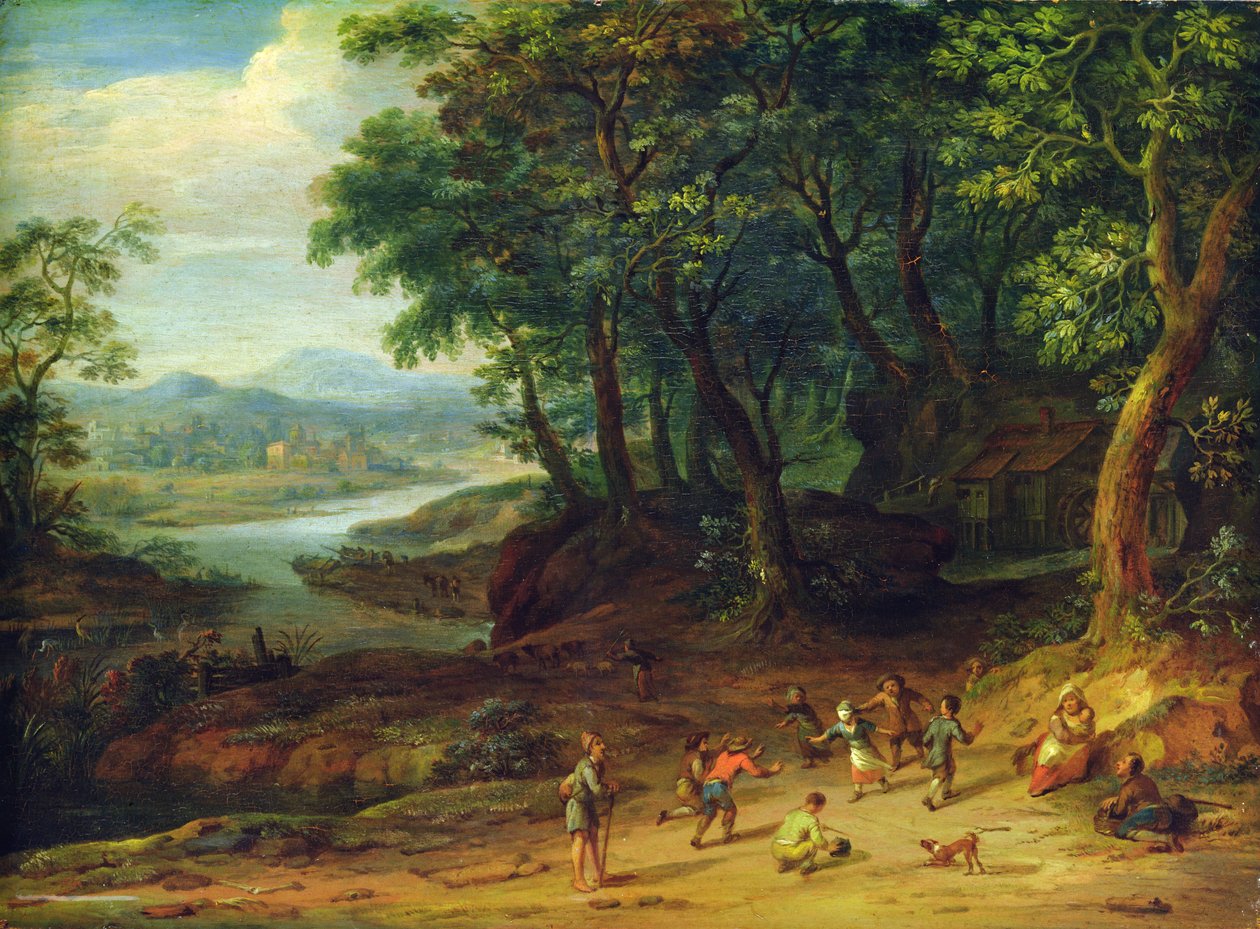 Krajobraz, 1728 autorstwa Johann Holst