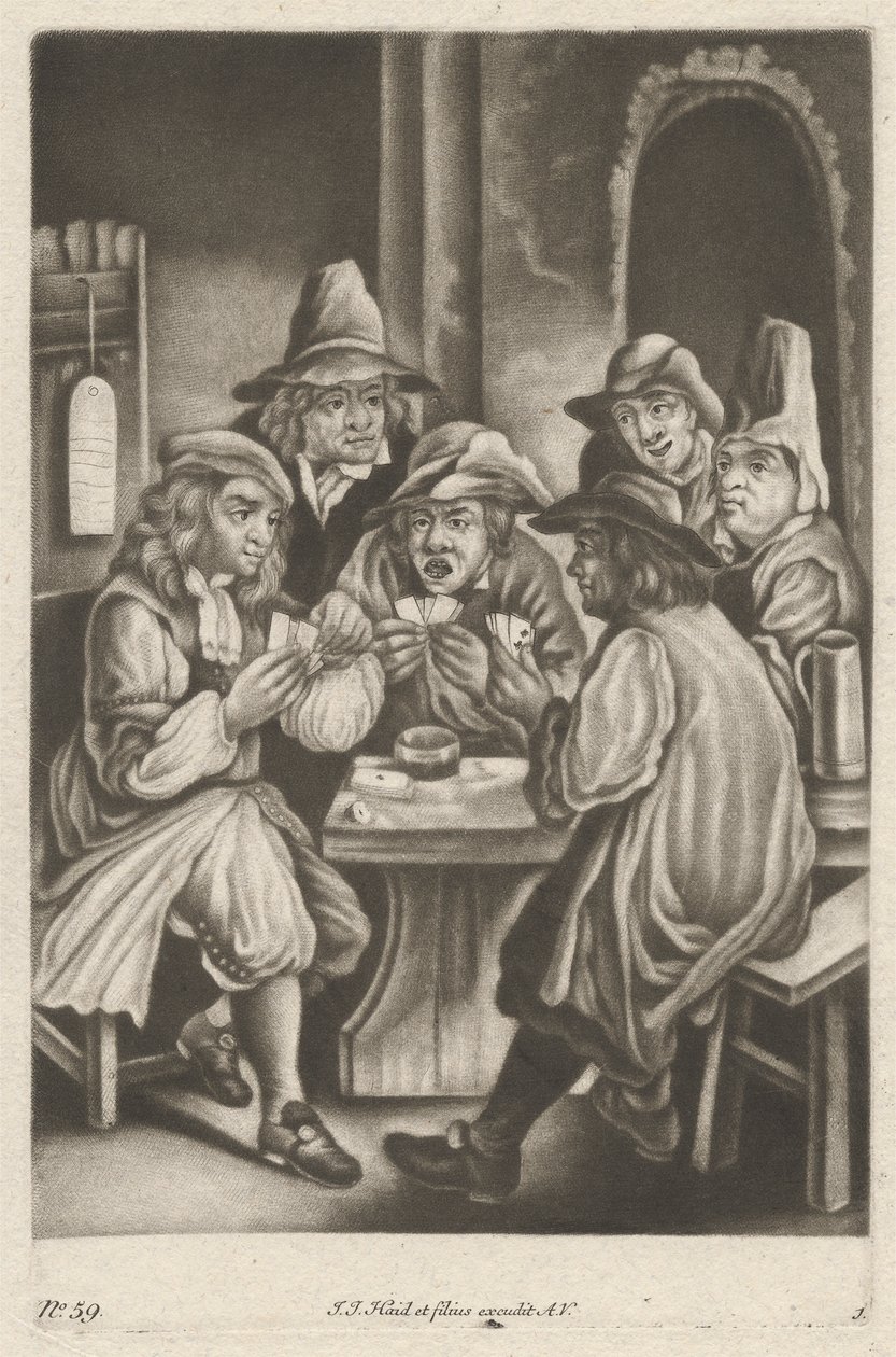 Karty do gry mężczyzn autorstwa Johann Jacobus Haid