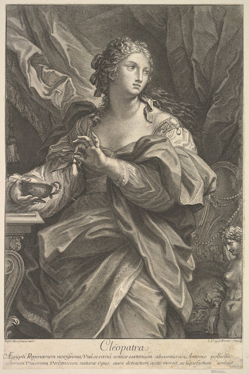 Kleopatra, 1720. autorstwa Johann Jakob Frey the Elder