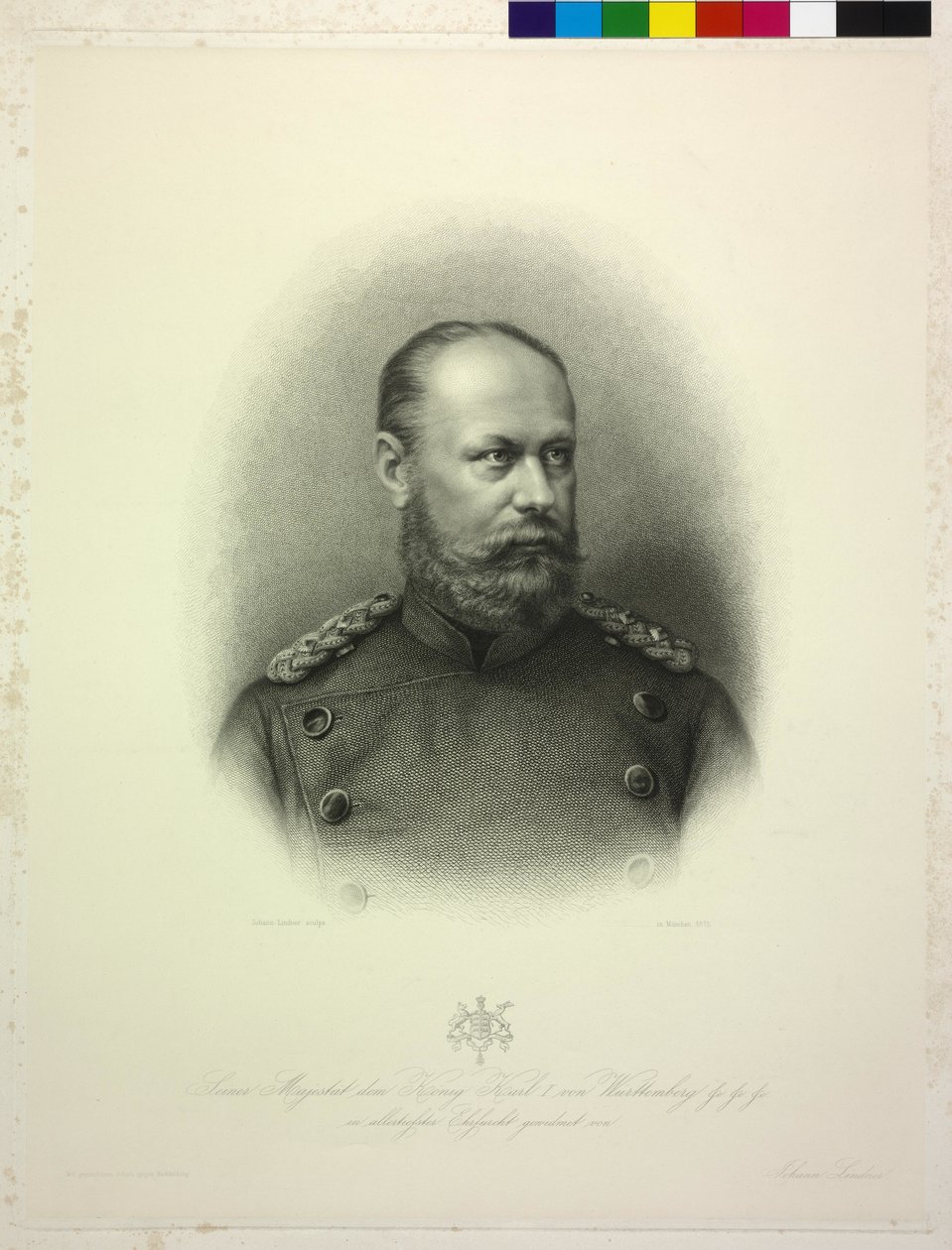 Król Wirtembergii Karol I autorstwa Johann Lindner