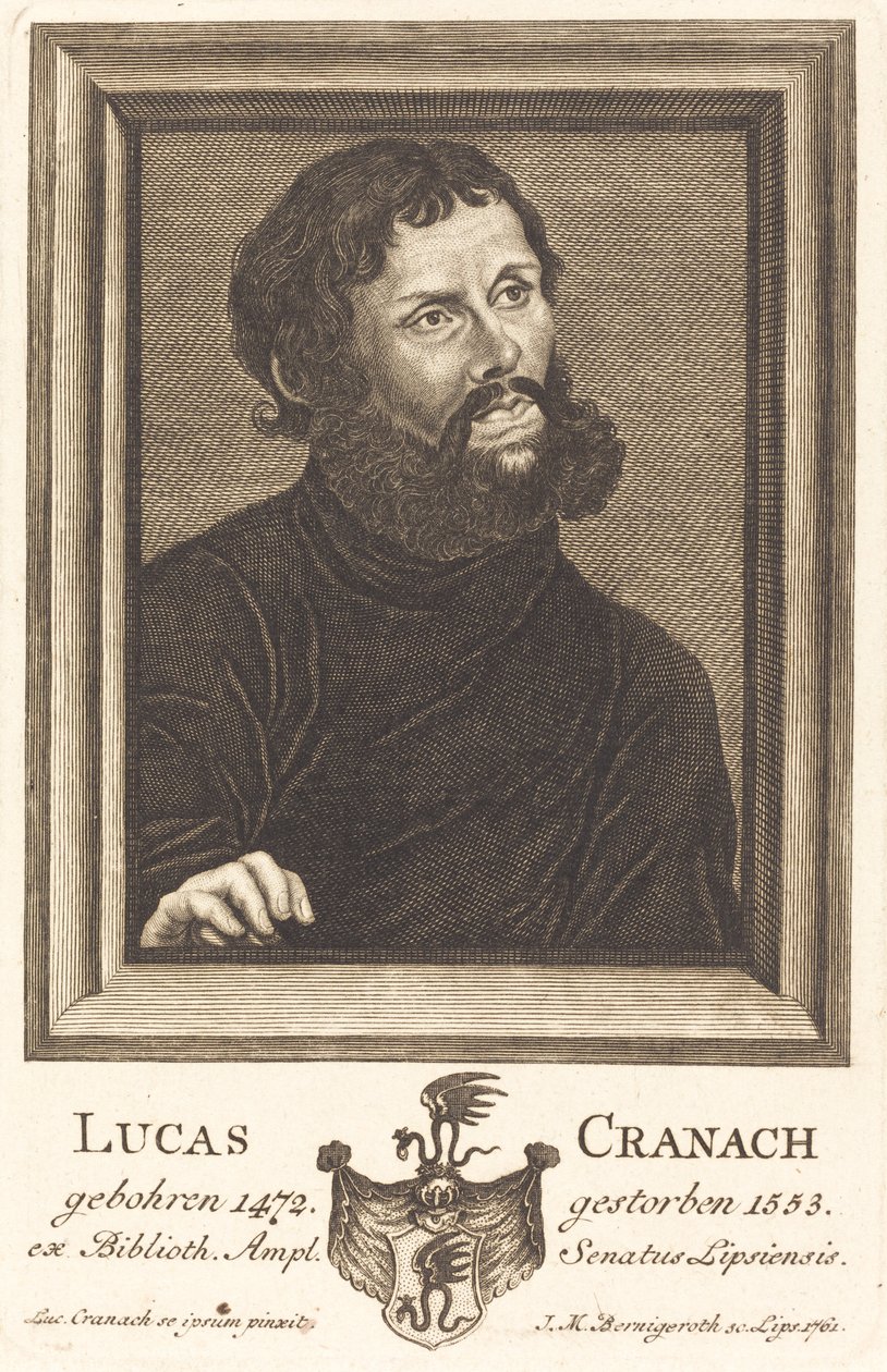 Lucas Cranach autorstwa Johann Martin Bernigeroth