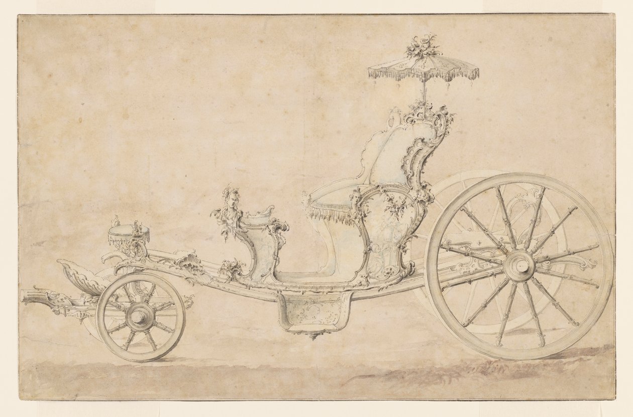 Projekt dla kabrioletu autorstwa Johann Michael Hoppenhaupt II