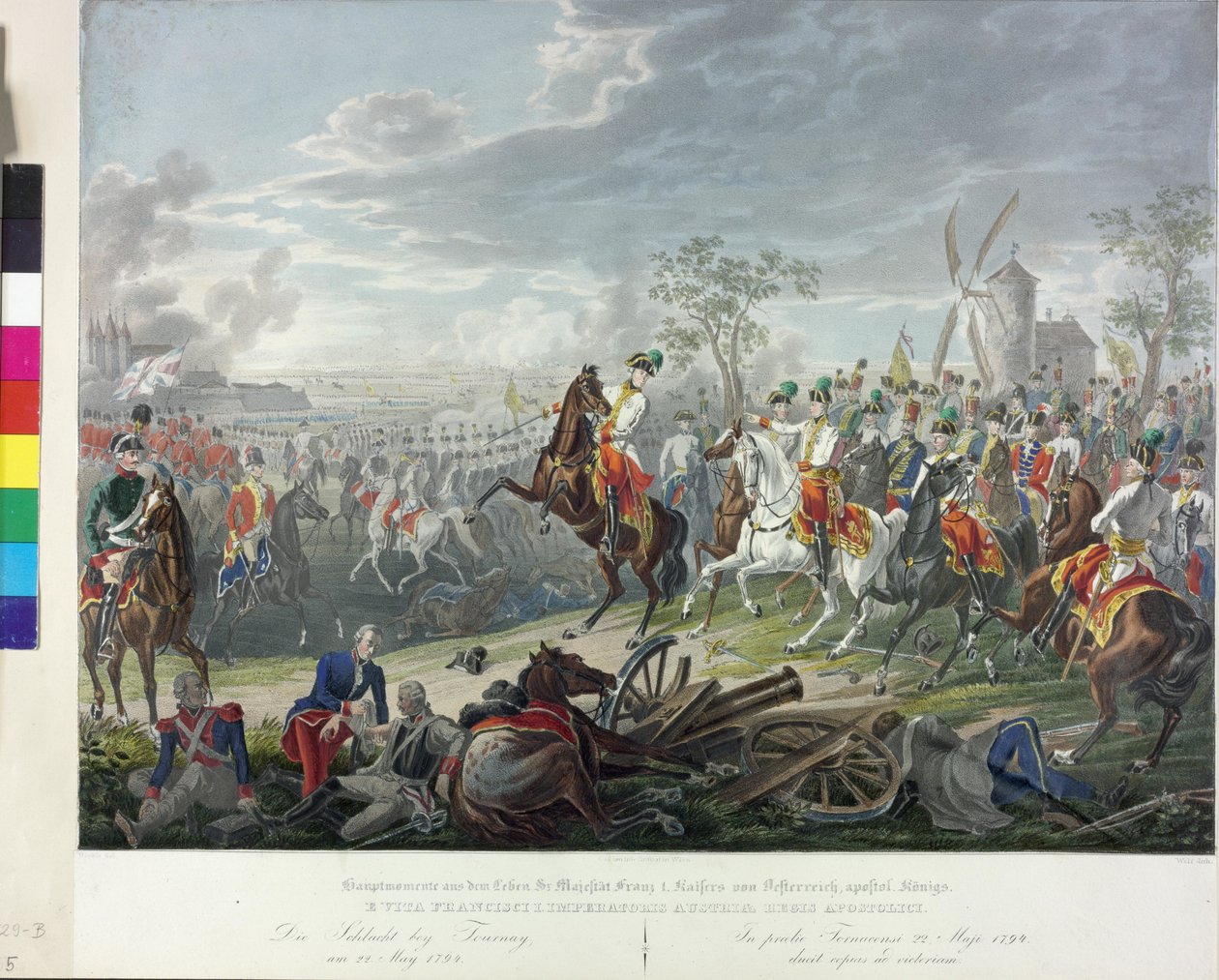 Bitwa pod Tournaisian 1794 autorstwa Johann Nepomuk Hoechle