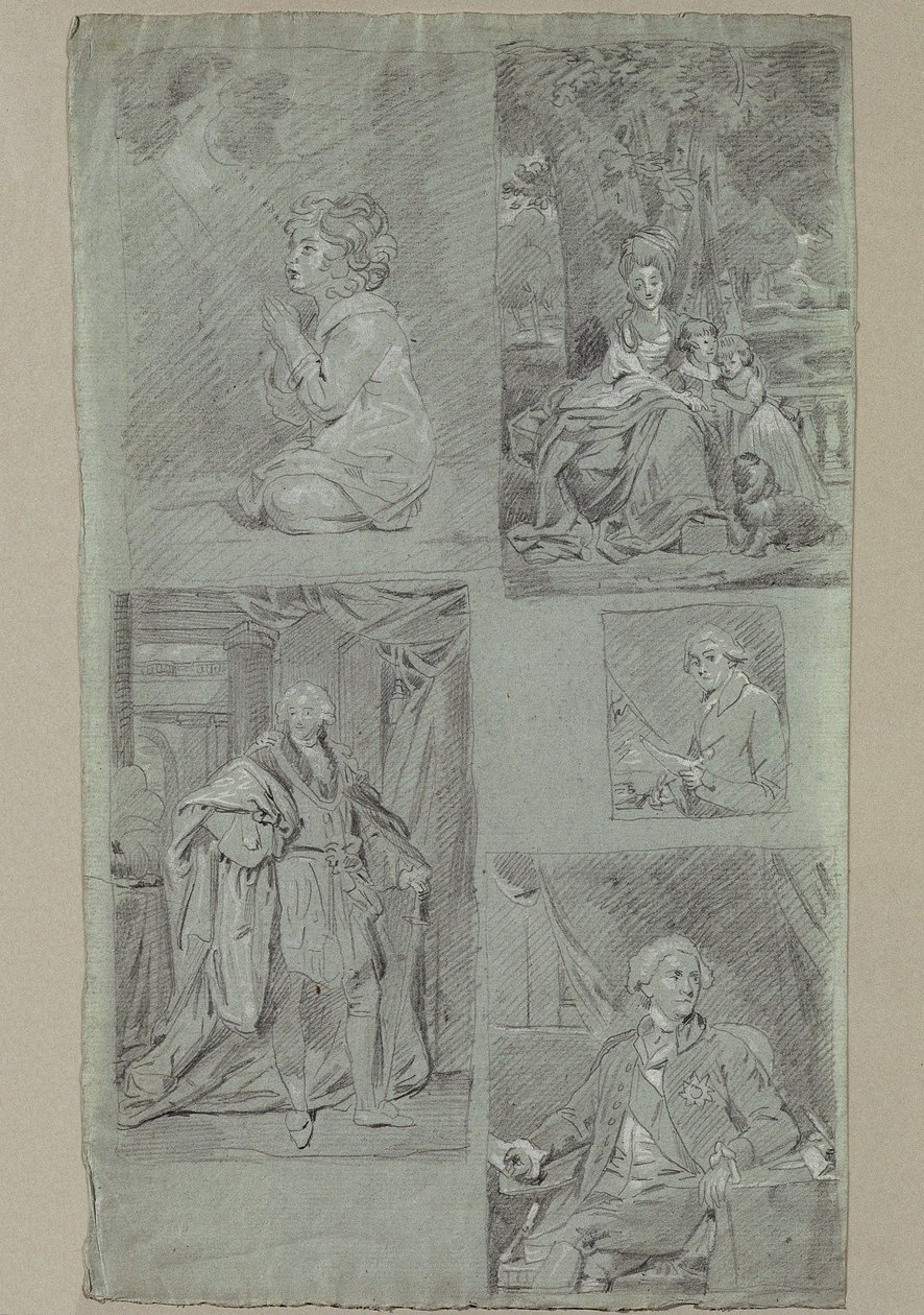 5 Studium portretowe autorstwa Johann Peter Krafft