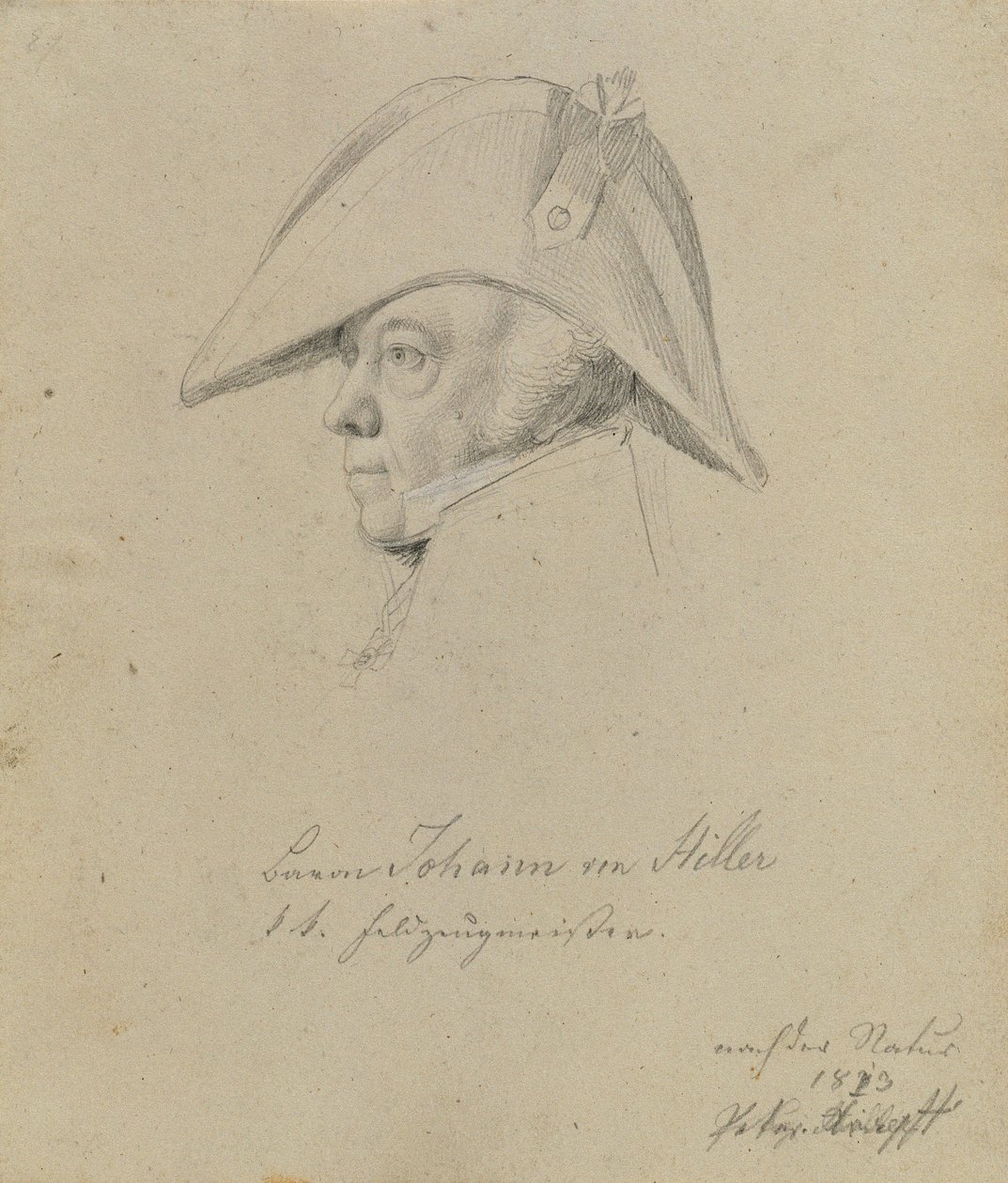Baron Johann von Hiller autorstwa Johann Peter Krafft