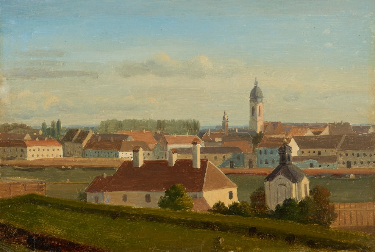Widok na Kanał Dunajski do Leopoldstadt autorstwa Johann Peter Krafft