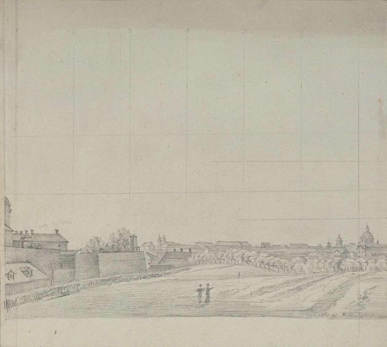 Widok z Wiednia na południe autorstwa Johann Peter Krafft