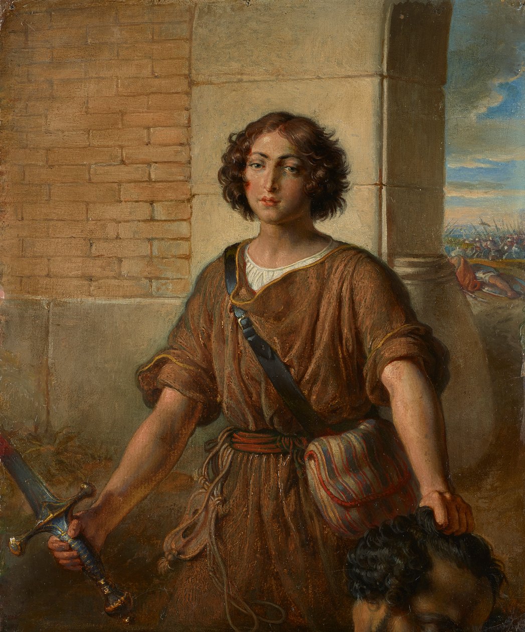 Dawid z głową Goliata autorstwa Johann Peter Krafft