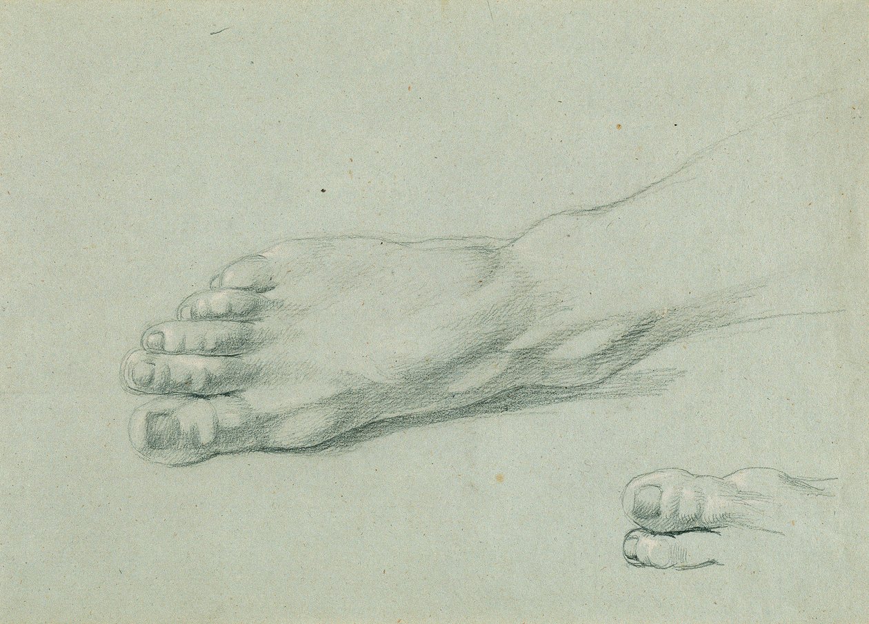Studium stóp dla „Arindala i Daury” autorstwa Johann Peter Krafft