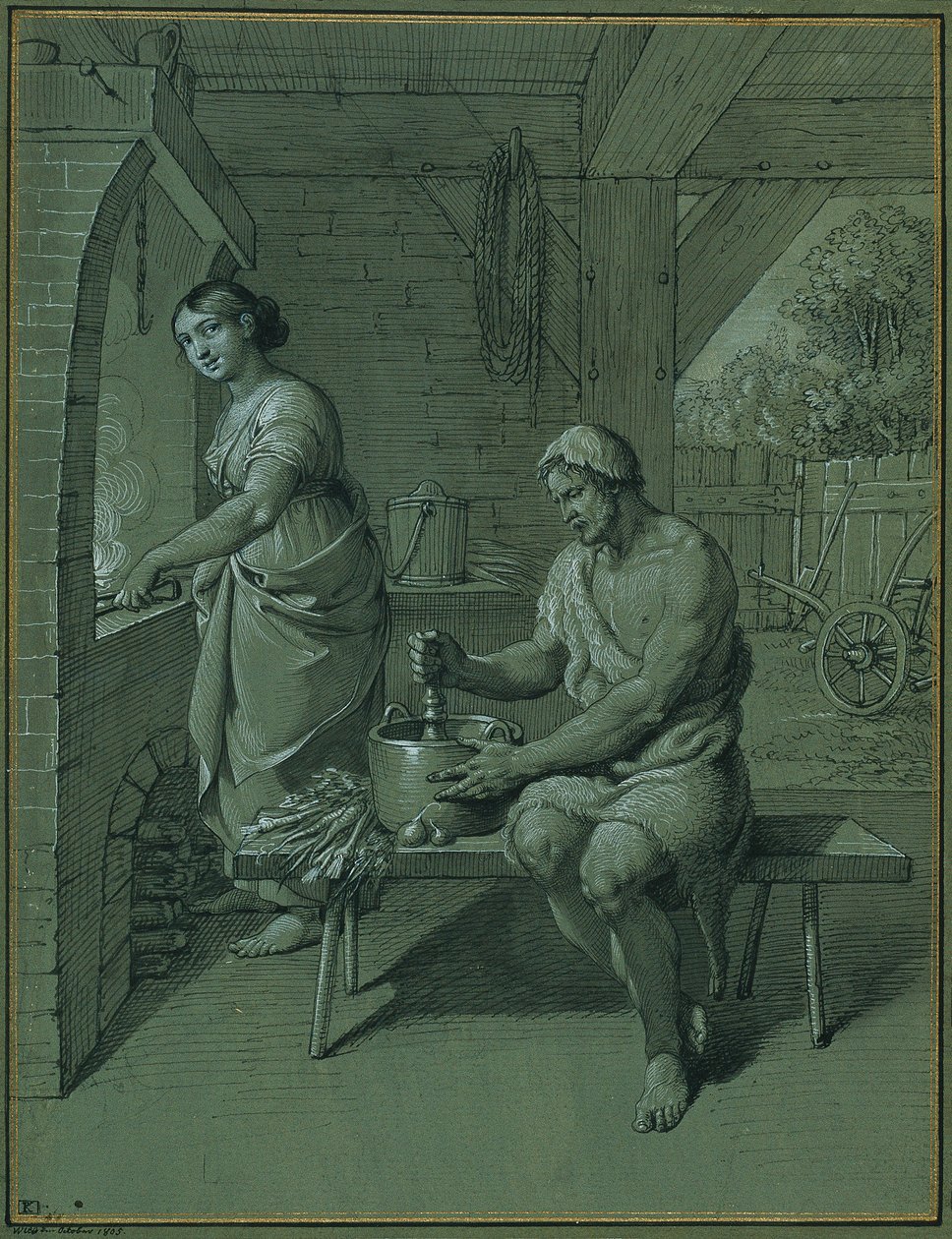 Herkules i Omphale autorstwa Johann Peter Krafft
