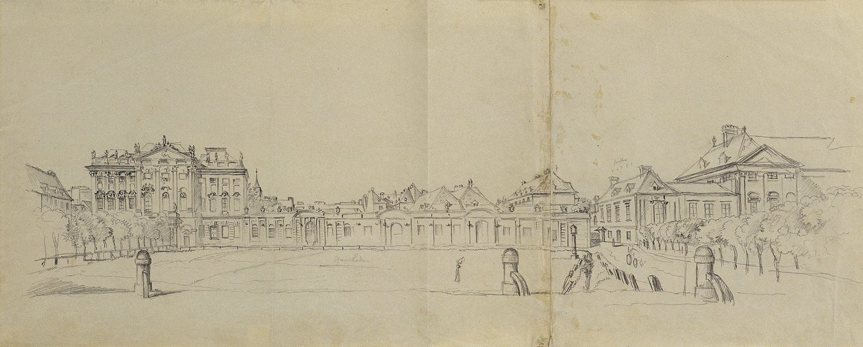 Josefstädter Glacis mit Palais Trautson autorstwa Johann Peter Krafft
