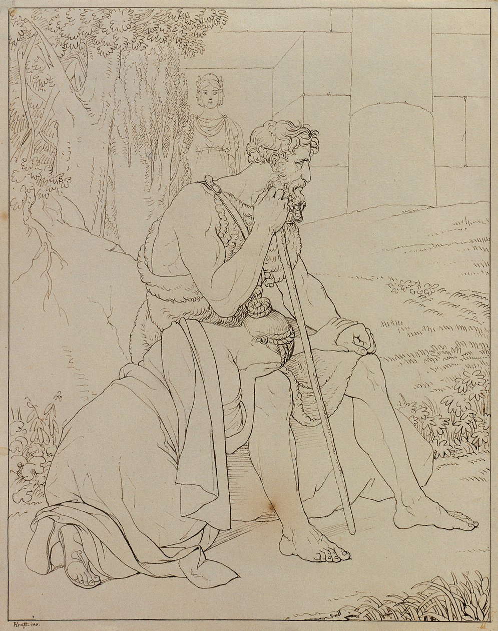 Edyp i Antygona autorstwa Johann Peter Krafft