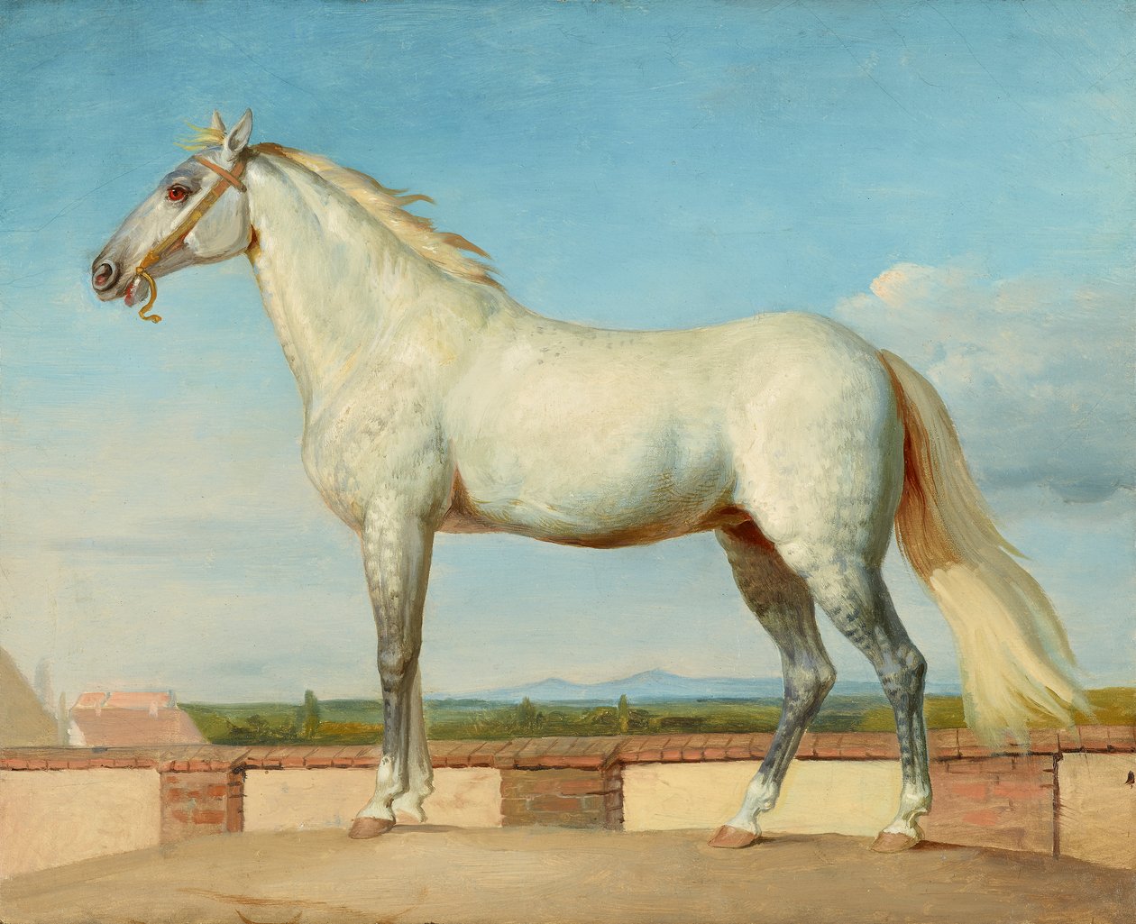 Pleśń przed niskim murkiem autorstwa Johann Peter Krafft