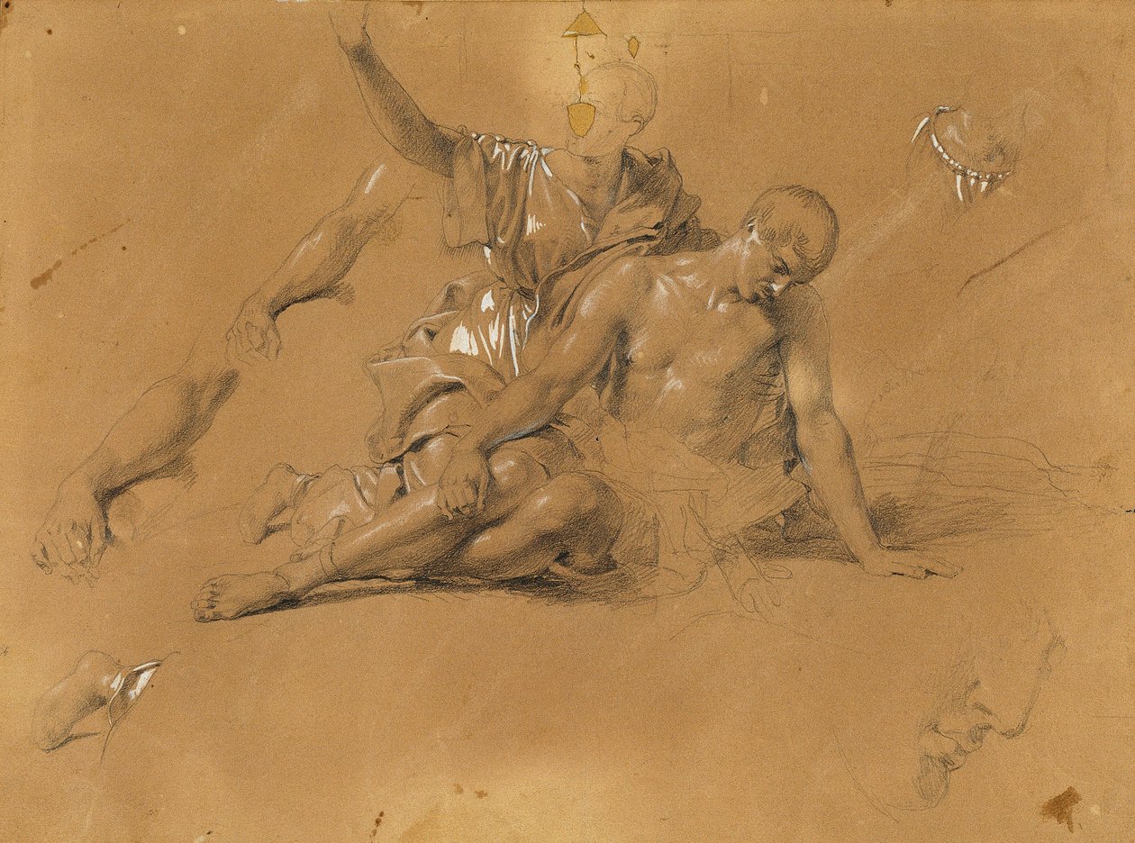 Studium dla „Arindala i Daury” autorstwa Johann Peter Krafft