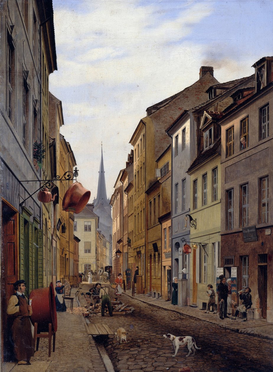 Parochialstraße, 1831 autorstwa Johann Philipp Eduard Gaertner