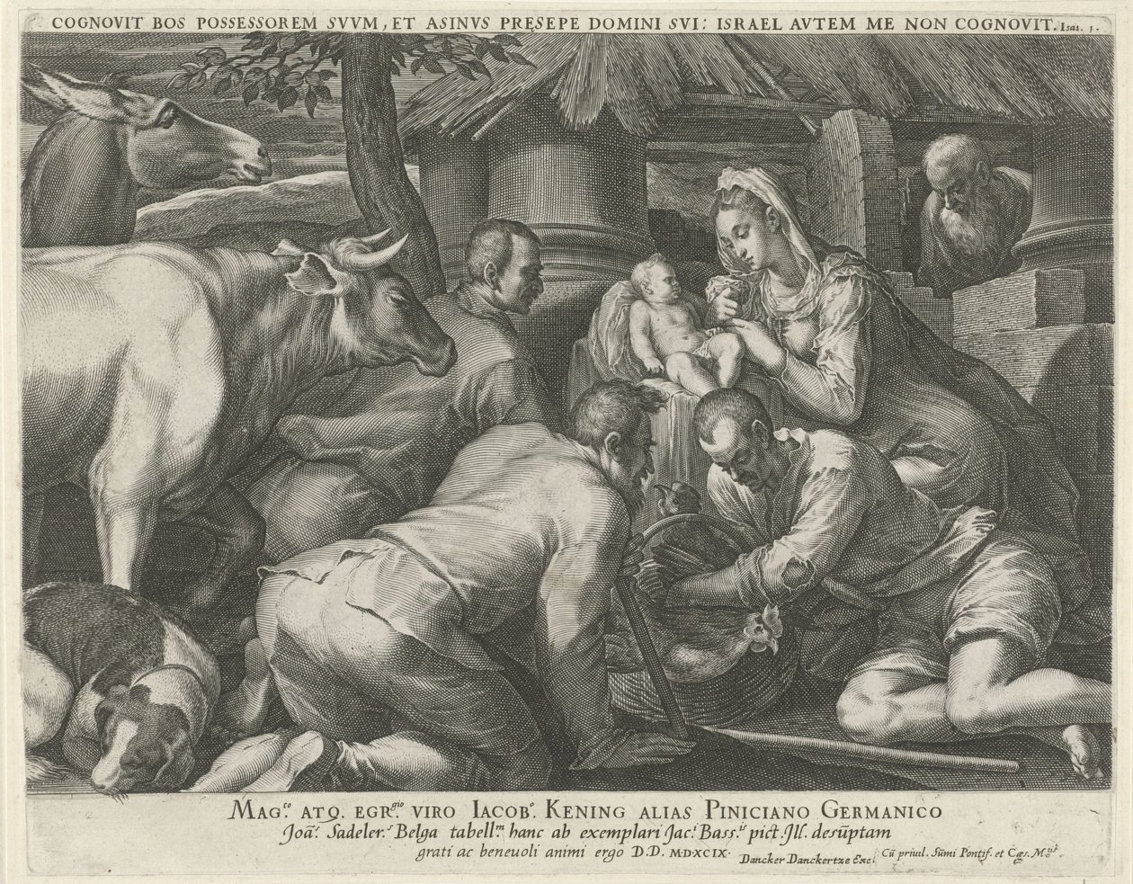 Adoracja pasterzy autorstwa Johann Sadeler (I)