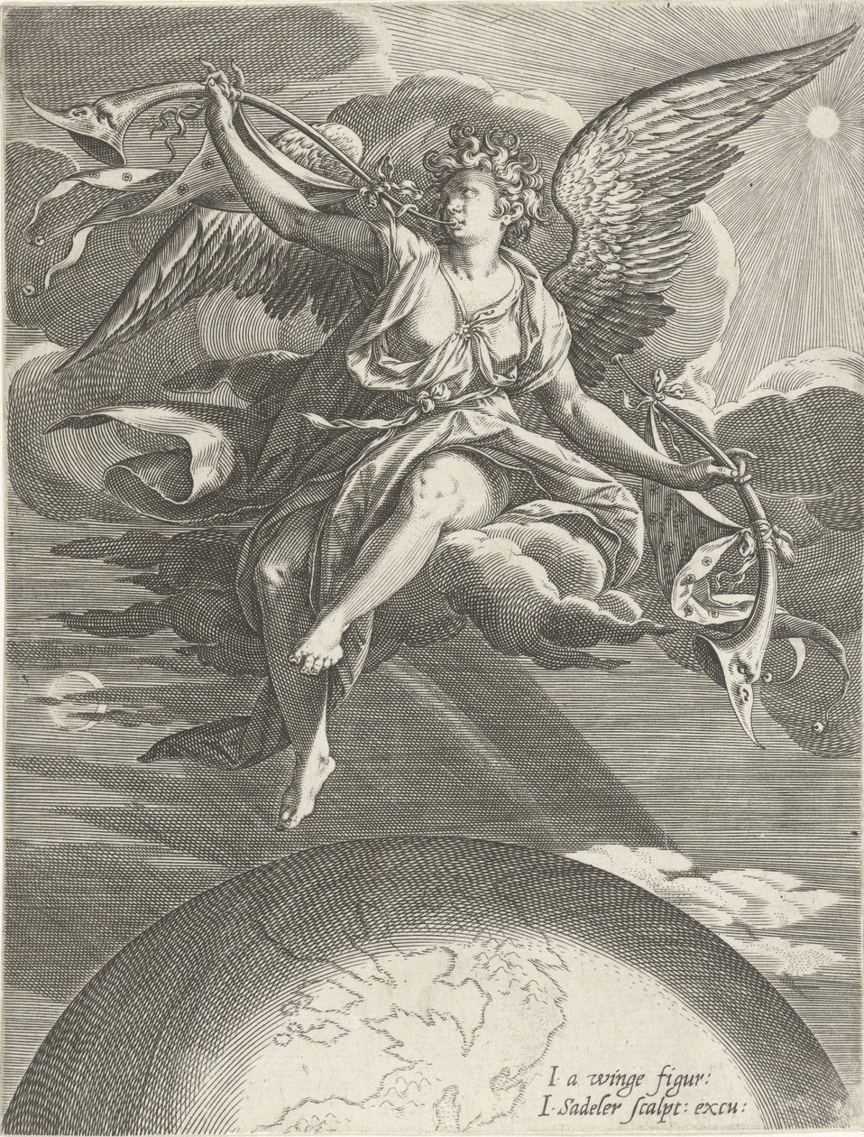 Alegoria Sławy autorstwa Johann Sadeler (I)