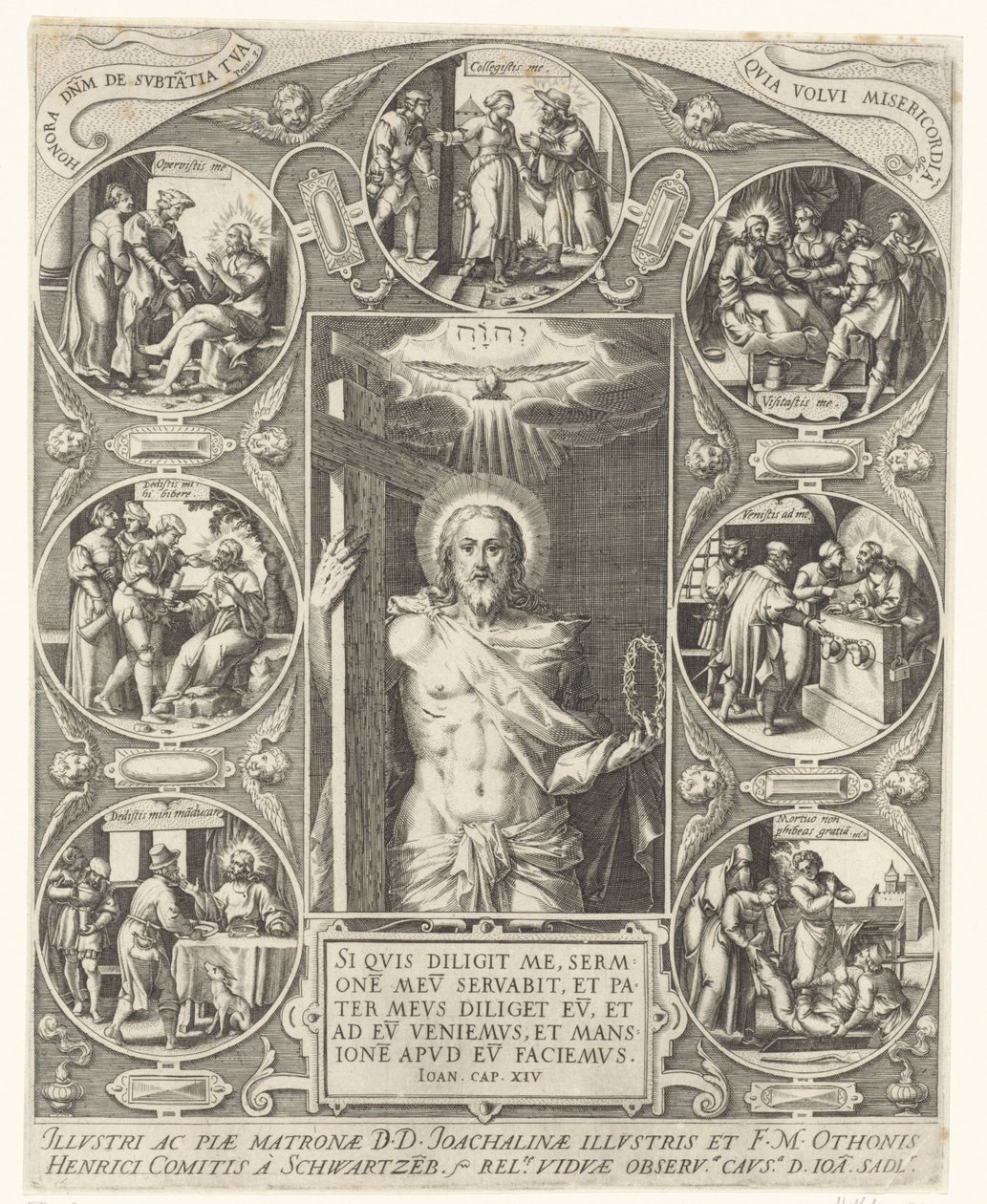 Chrystus i dzieła miłosierdzia autorstwa Johann Sadeler (I)