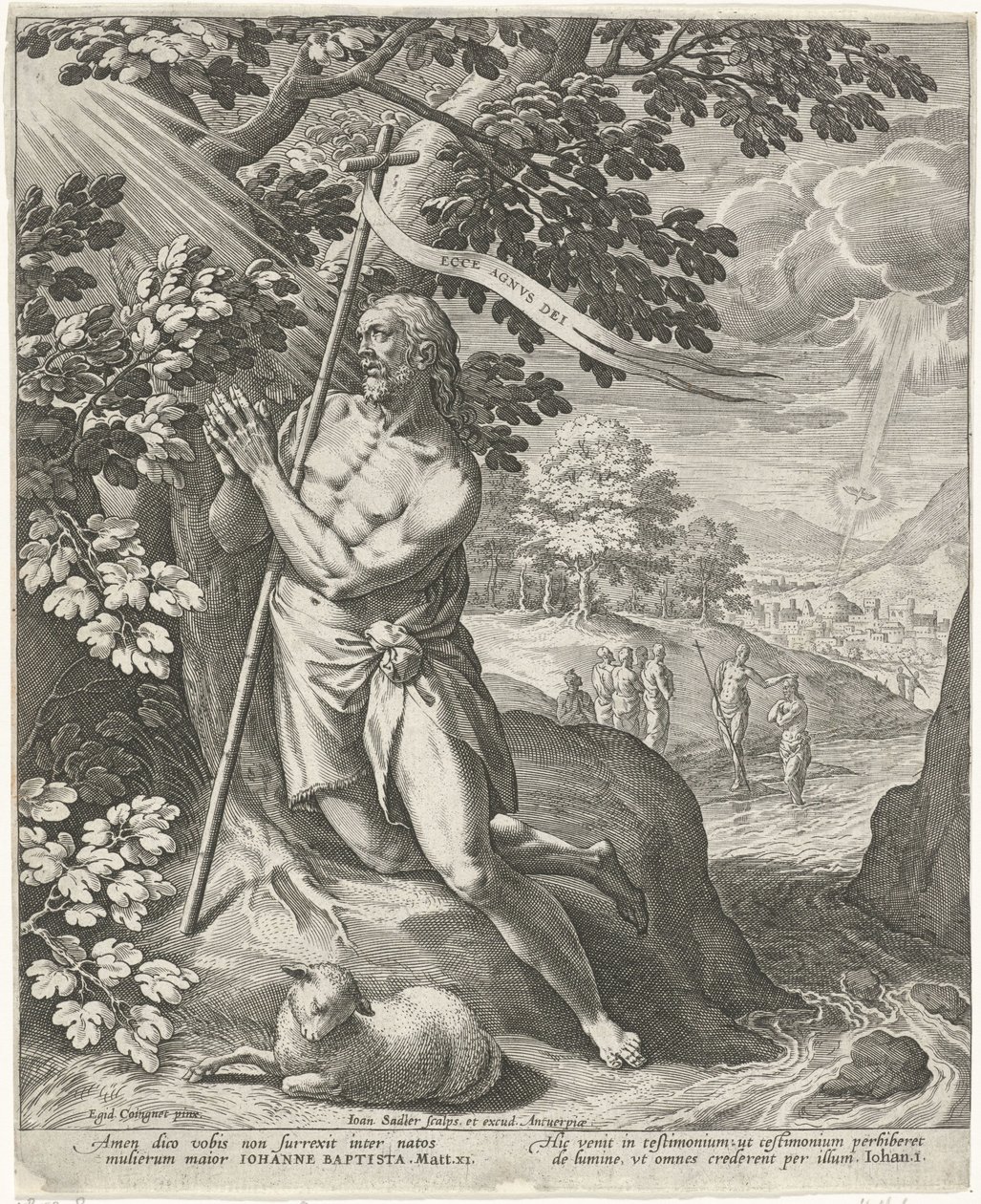 Jan Chrzciciel na pustyni autorstwa Johann Sadeler (I)