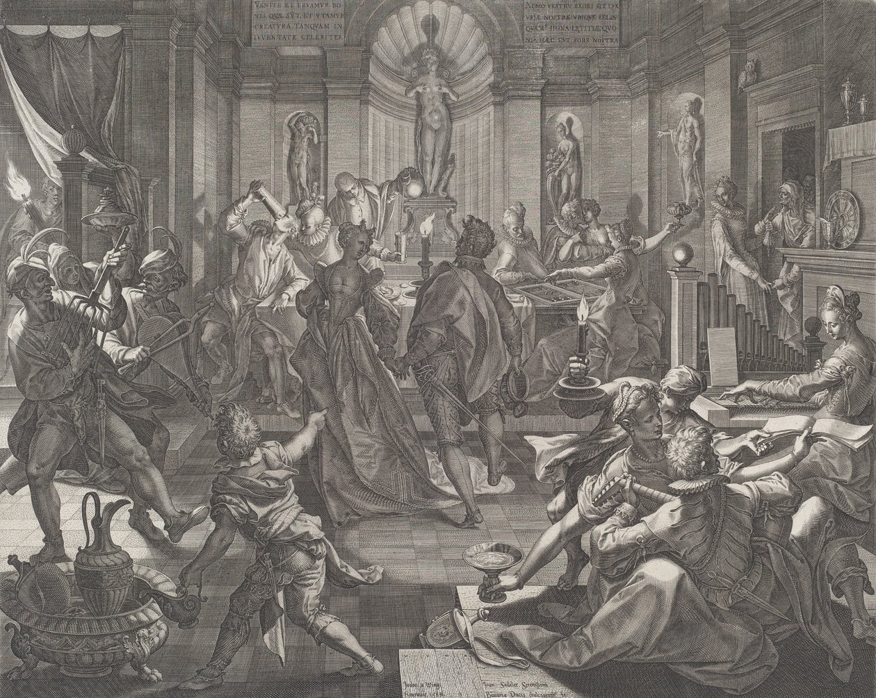 Dom przyjemności, 1588. autorstwa Johann Sadeler I