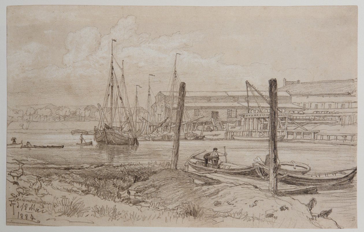Am Reiherstieg autorstwa Johann Theobald Riefesell