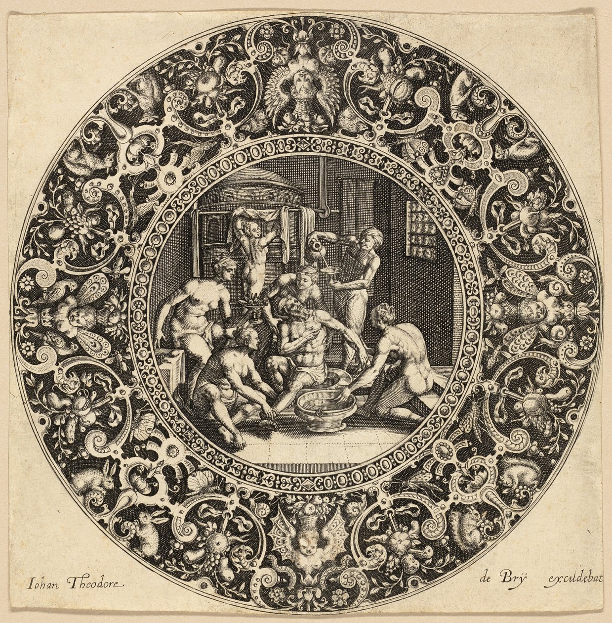 Kąpiel Sardanapalus autorstwa Johann Theodor de Bry