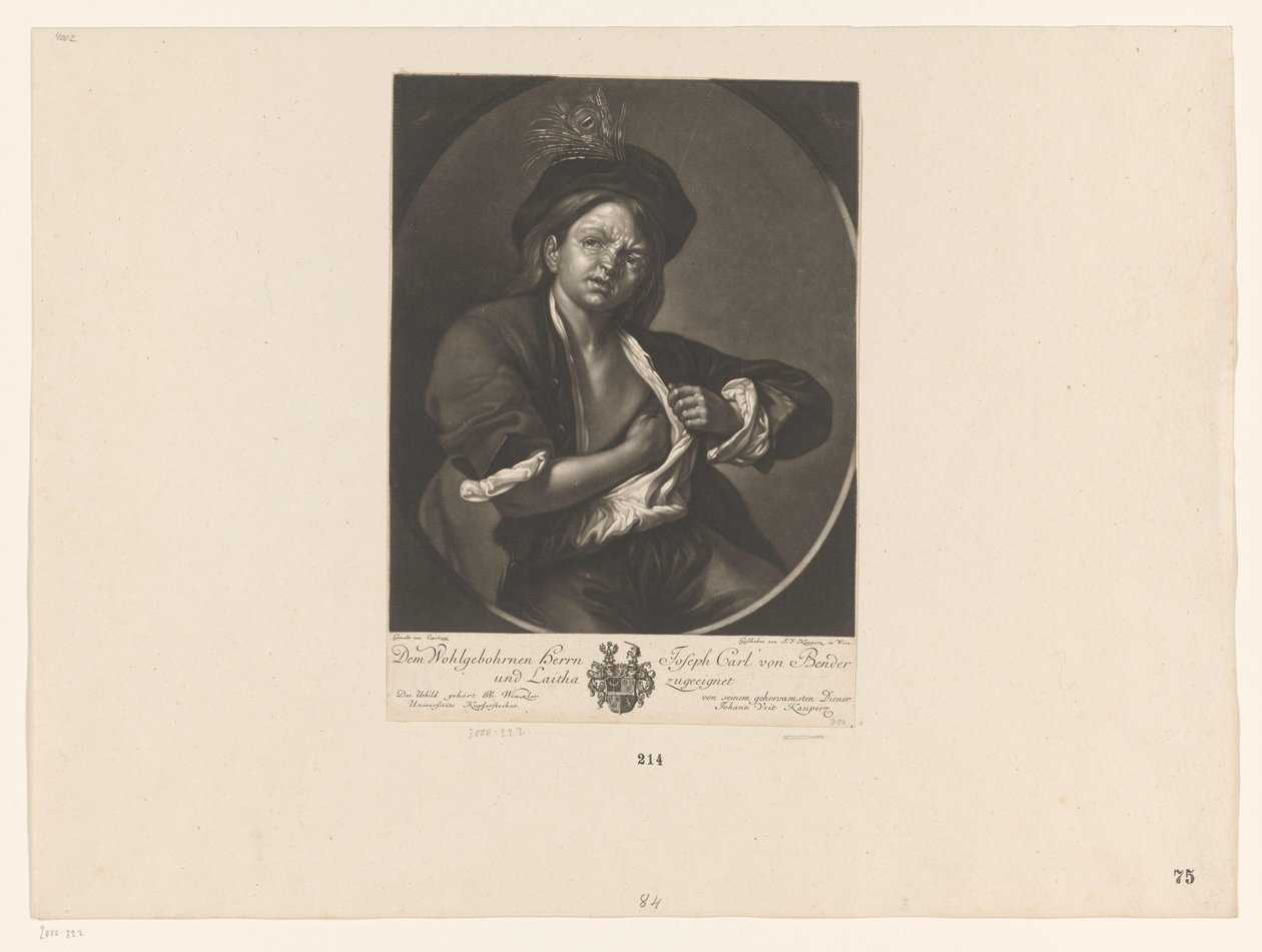 Chłopiec łapie pchłę autorstwa Johann Veit Kauperz