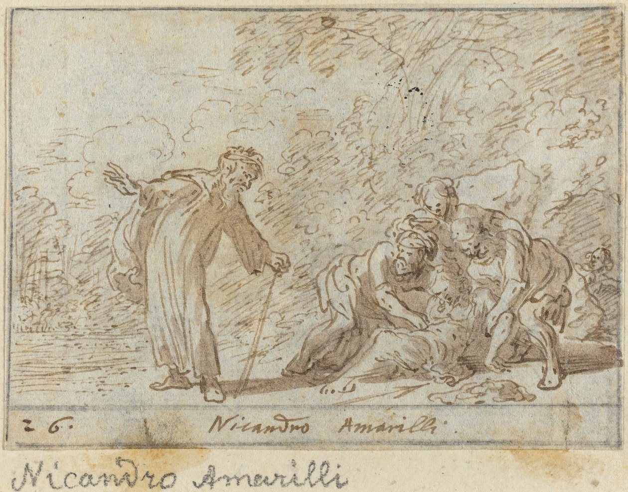 Nicandro i Amarilli, 1640. autorstwa Johann Wilhelm Baur