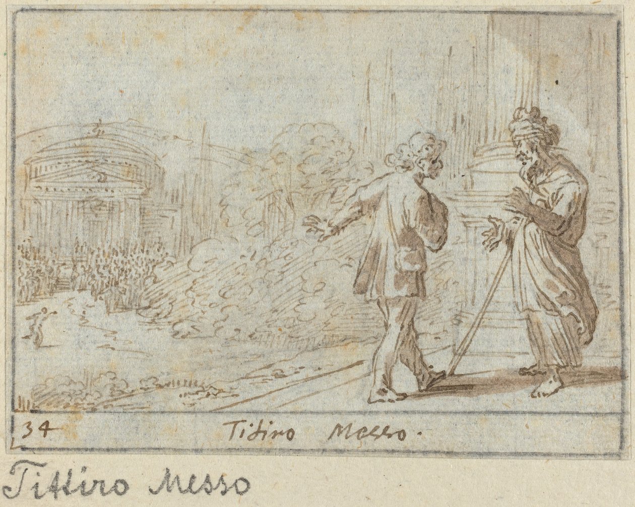Titiro i Messo, 1640. autorstwa Johann Wilhelm Baur